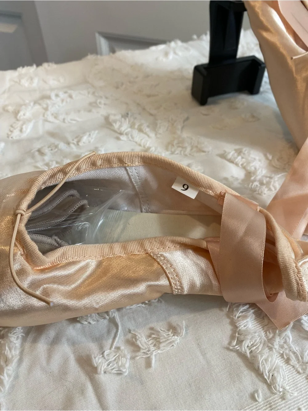 New!  Ballet Pointe Shoes Set - Blush Pink Satin with Ribbons
